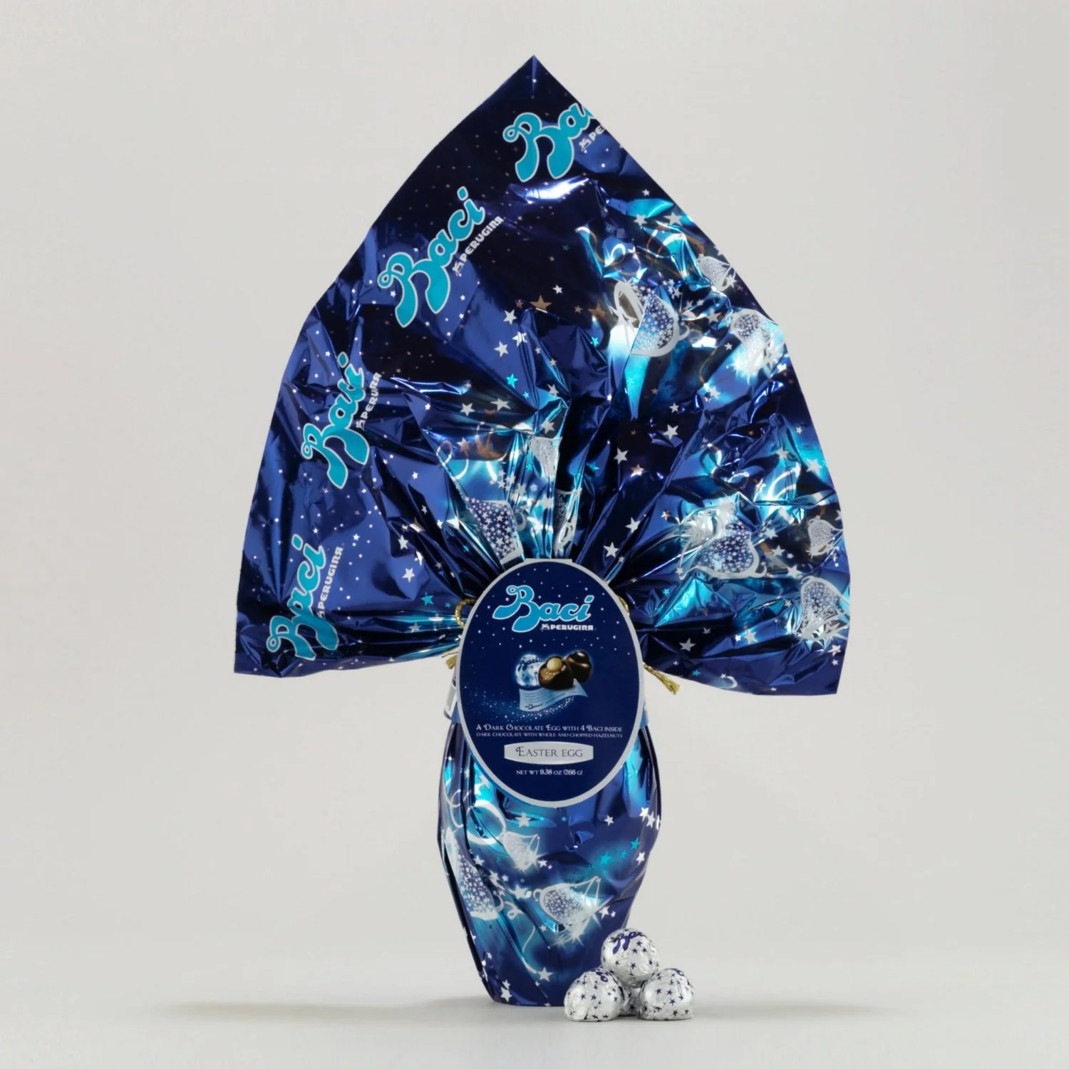 Perugina Baci Dark Chocolate Easter Egg w/ 4 Baci, 9.38 oz | 265g - Image 3